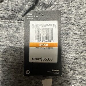 NWT grey men’s small short sleeve hoodie. NSH.